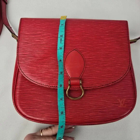 Louis Vuitton Vintage 1987 Red Epi Leather Saint Cloud Shoulder Bag - Picture 15 of 16